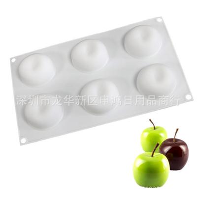 6 stampi per torta con mousse di mele, stampo in silicone per fondente, dessert fai da te, Natale