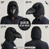 Animal Crow Mask Black Old Crow Bird Head Festival Show Dress Up Props Eagle Hood Crow Head Hood Giant Beak Black