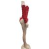Sequined Long Sleeve Solid Color Jumpsuit with Shorts - Women's Fashion Europe America