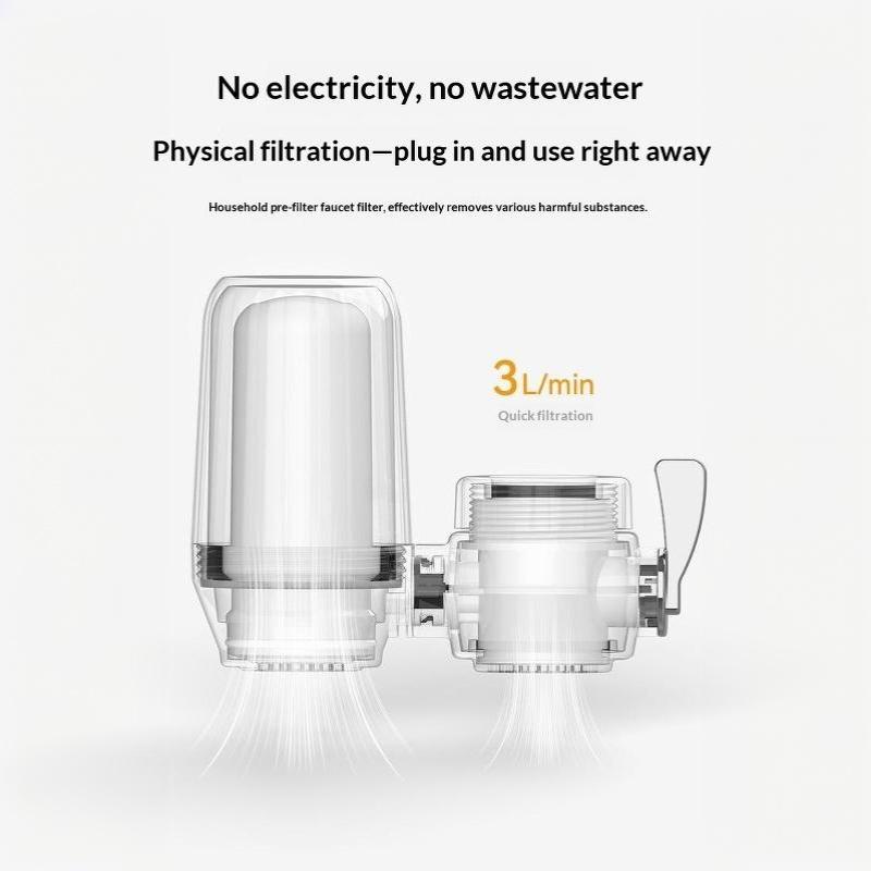 Wasserfilter für Wasserhahn 7-lagige Aktivkohlefiltration Filterelement Herausnehmbar für Hausküche Trinken Kochen