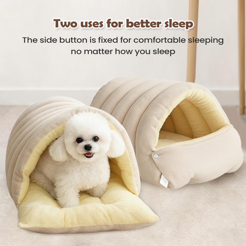 Dog Beds Removable Winter Nest Kennel Cat Bed Cave For Puppy Kitten Animal Indoor Living Room Bedroom Balcony Apartment