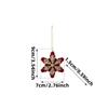 1Pc Red Velvet Glitter Painted Pendant Christmas Tree Cane Bow Bell Shape Decoration Perfect For Holiday Atmosphere Props