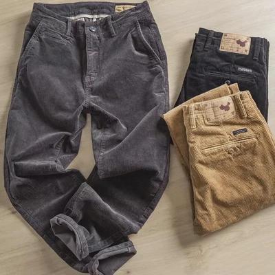 Pantalones de Invierno de Pana Sueltos de Moda para Hombre 2022