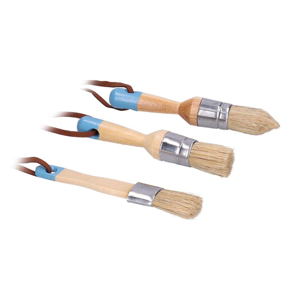 3PCS Paint Brush with Wooden Handle for Furniture Wall Painting Projects DIY Home Decor