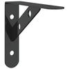 VidaXL Shelf Brackets 4 Pcs 15x2.5x11.5 Cm Black Stainless Steel, Wall Mount, Wall Shelf Bracket,, Bracket 30301