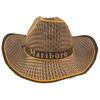 LED Luminous Cowboy Hat - Western Style for Men & Women, Large Brim Straw Sun Hat for Summer and Outdoor Performances