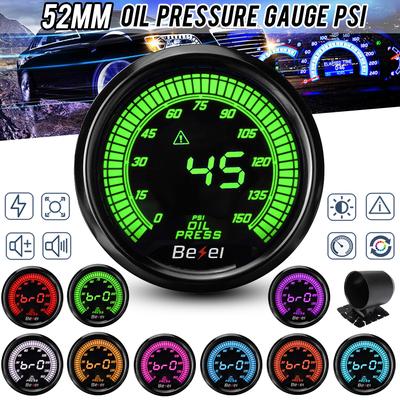 52mm Inside Outside Thermometer Digital Air temp Gauge Meter Blue LED
