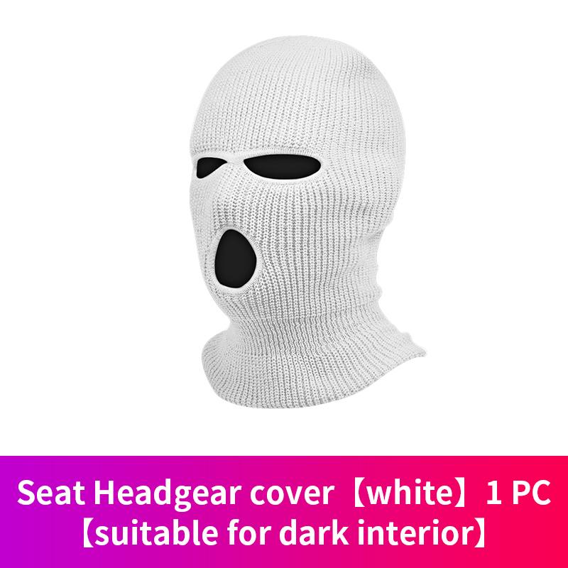

For Tesla Model Y 3 X S Car Seat Cover Headrest Actor s Headgear Street Pranks Sentinel Decoration Hat Car Interior Accessories White 1PC