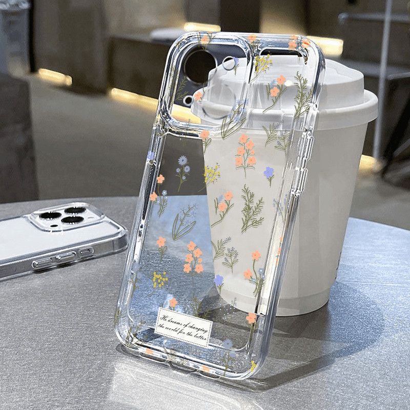 INS Wind Label Color Floral iPhone 17Promax Mobile Phone Case for Apple 16promax Space Case