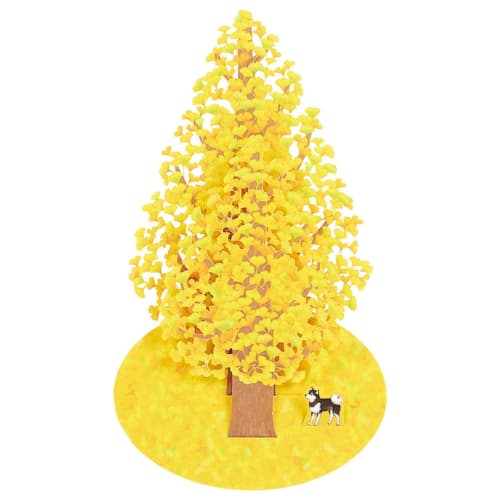 Sanrio Message Card Autumn 1 Ginkgo Tree Greeting Card Can Be Shipped Overseas JAU 21-3 SANRIO 013145