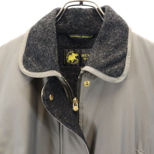 HUNTING WORLD made in Italy Stainless collar coat 40 khaki Women Used