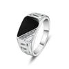 Fashion Economical Mens Enamel Drip Square Ring Classic Design Jewelry for Daily Wear Gift for Him Handmade Colorful Alloy Band