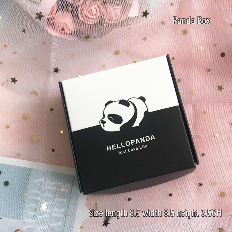 

Panda-Themed Gift Box for Handmade Soap, Candy, Lipstick, or Compact Cushion Length 85mm x Width 85mm x Height 35mm