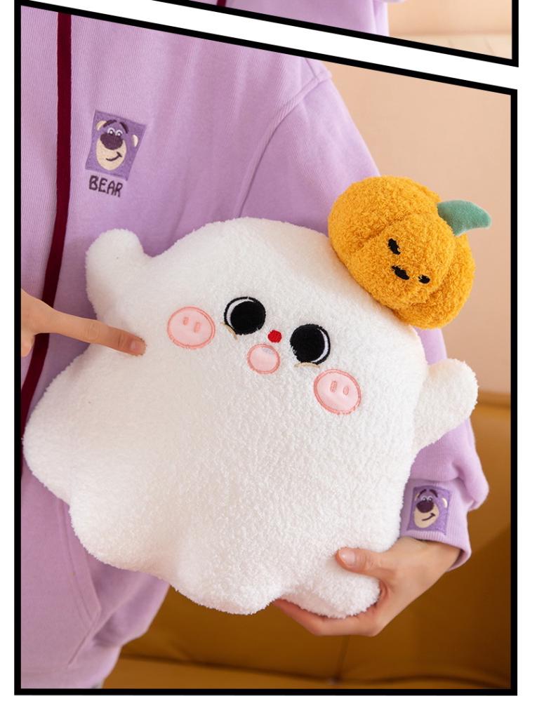 Funny Halloween Pumpkin Ghost Plush Pillow - Creative Photo Prop & Gift
