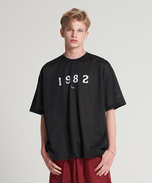 Tener 1982 Mesh Rash Guard Short Sleeve Tee Black Black/F