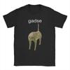 Vintage Gadse Kat Meme T-shirts voor Mannen Ronde Hals 100% Katoen T-shirts Grappige Brain Rot Korte Mouw T-shirt Grote Maten Tops