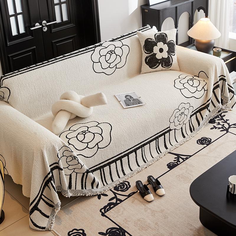 

Cat Petting Sense однотонное плюшевое полотенце для дивана, все включено, универсальный чехол для дивана, пылезащитный чехол, нескользящее одеяло 180*130cm