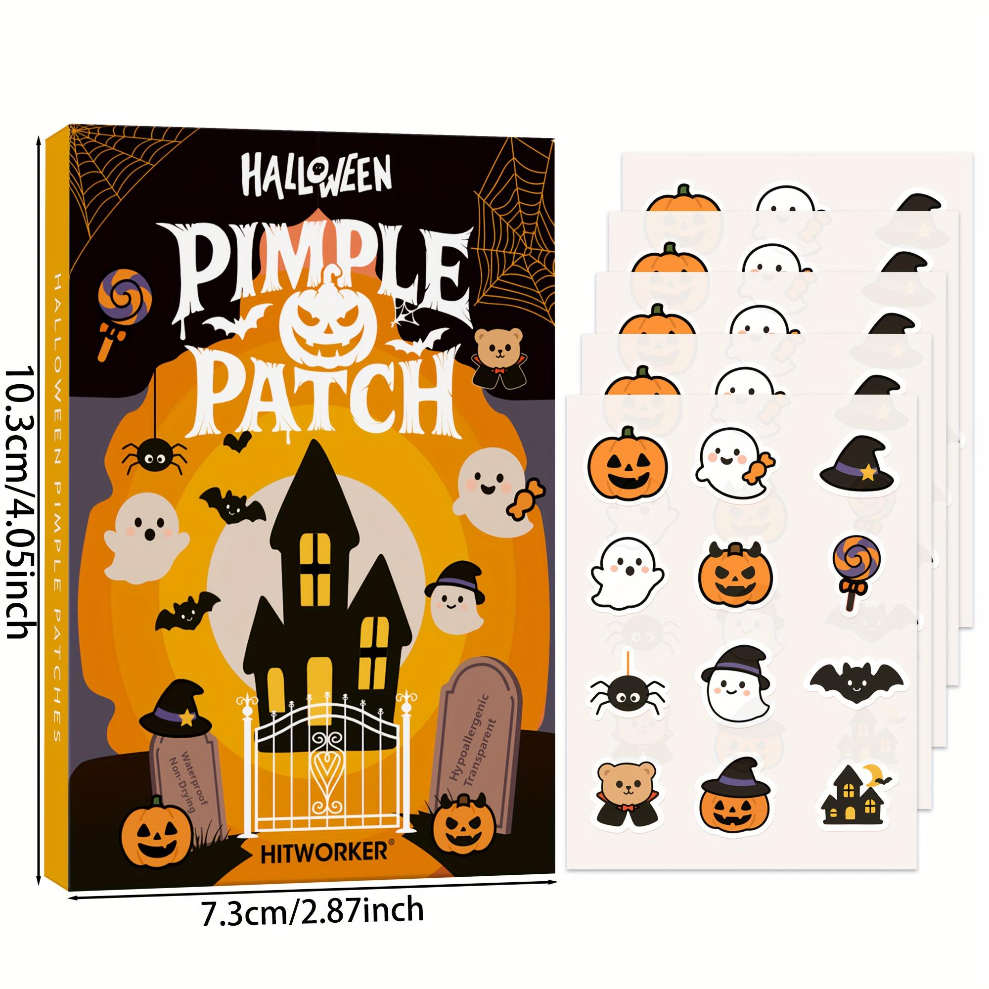 

60PCS Halloween Scar Cover Patches - Beige Invisible Stickers for Cosplay, Party Makeup, Breathable, Alcohol-Free, Waterproof