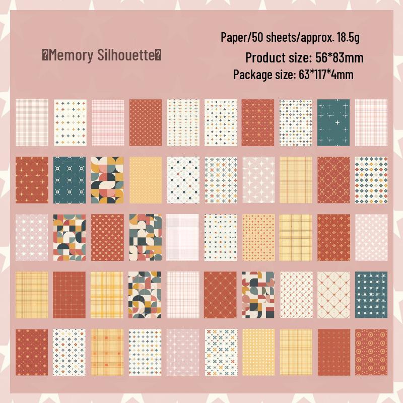 Yuezhen Vintage Emotionales Schreibheft – Dekorative Nichtklebende Materialpapier