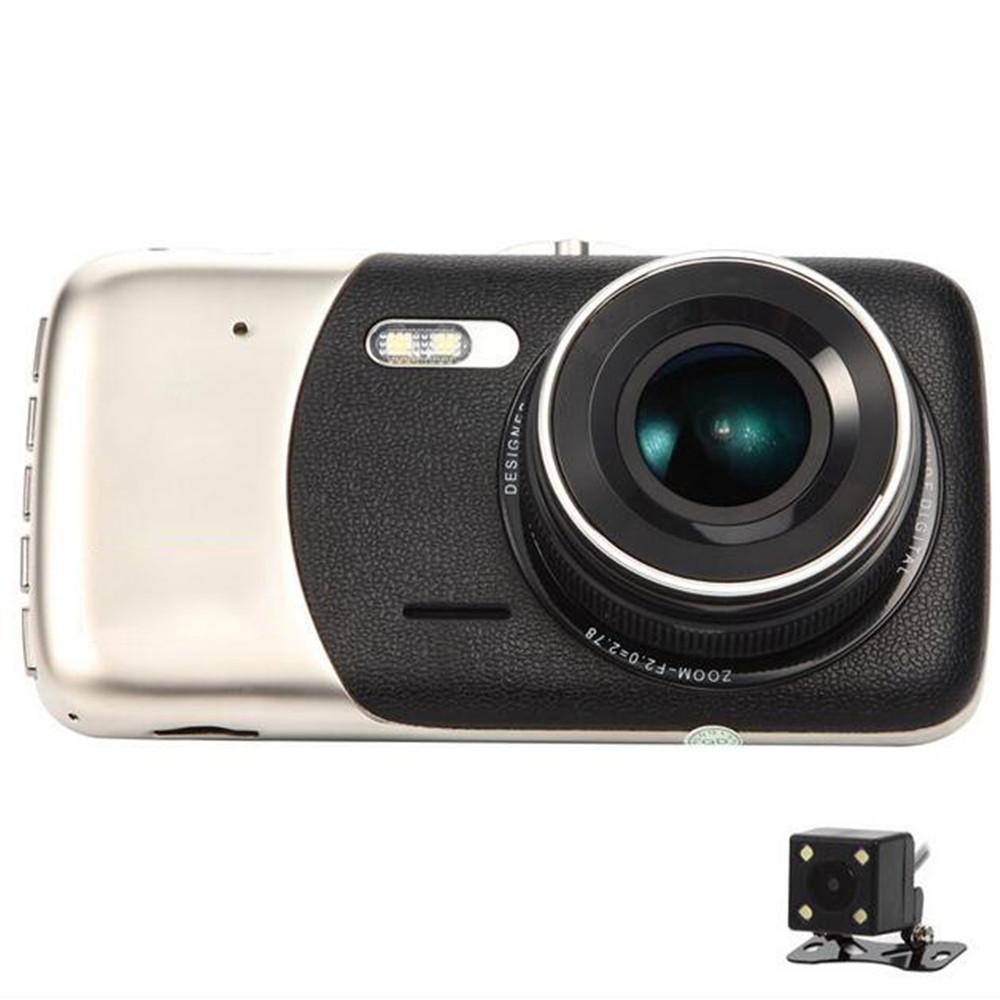 High Definition 1080P Dual Lens Driving Recorder 4 Inch Screen Large Wide Angle, Front and Rear Dual Recorder Reversing Image