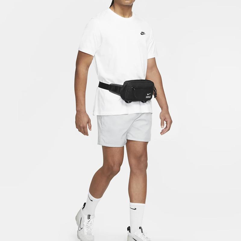 Nike Polyester One Shoulder Crossbody Bag Sling Bag Fanny Pack Unisex Black Casual DR6127-010