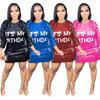 Women's Sequined Party Dress - European & American Style, Round Neck, Half Sleeve, Loose Fit