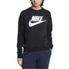 Nike Solid Color Brand Logo Round Neck Long Sleeve Sweatshirt Women Tops Black 930906-010