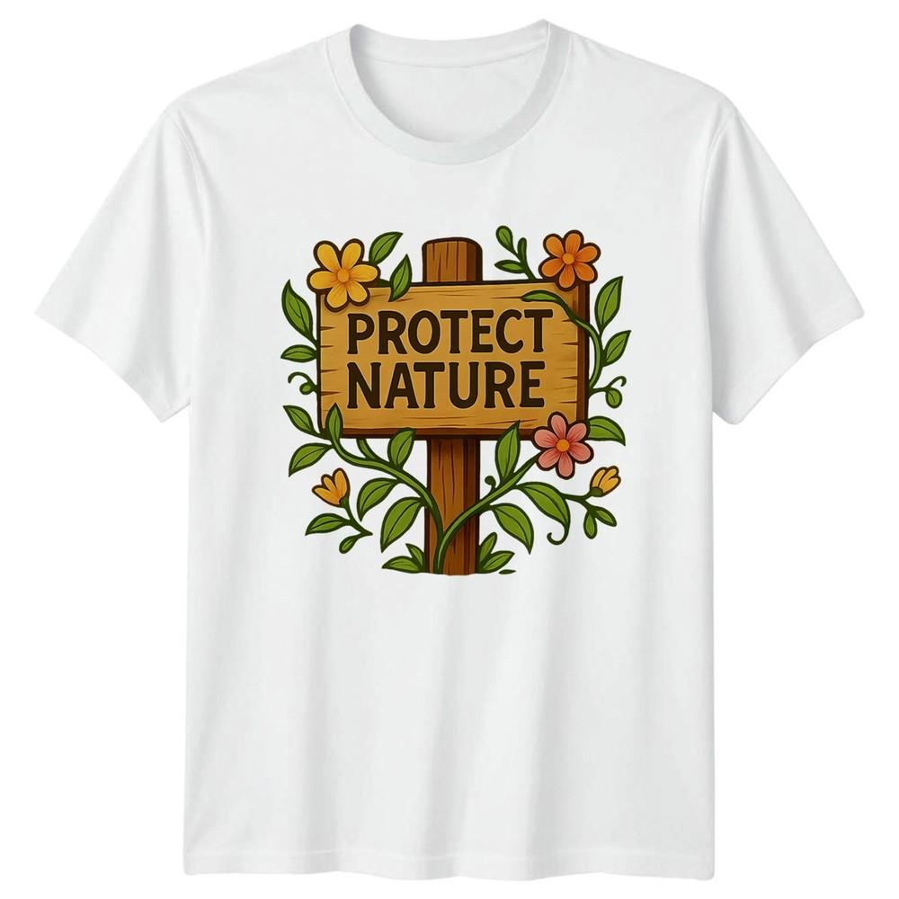 Protect Nature Unisexs TShirt Eco Friendly Gardening Birthday Gift For Her S