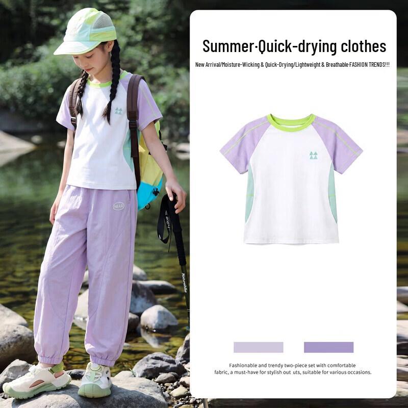 Moonkids Girls  Quick-Dry Summer Outdoor Sportswear 120