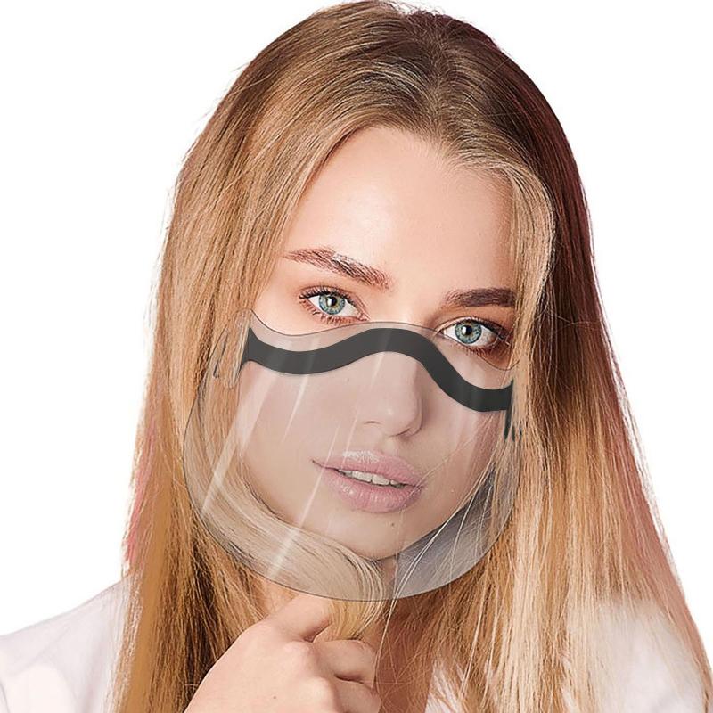 Buy Half Face Transparent Baffle Anti-Splash Sports Mask Clear Wide ...