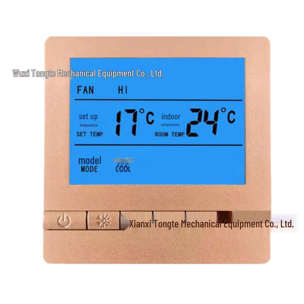 Universal LCD Thermostat Controller for Central Air Conditioner with Large Screen & Three-Speed Fan Coil Switch