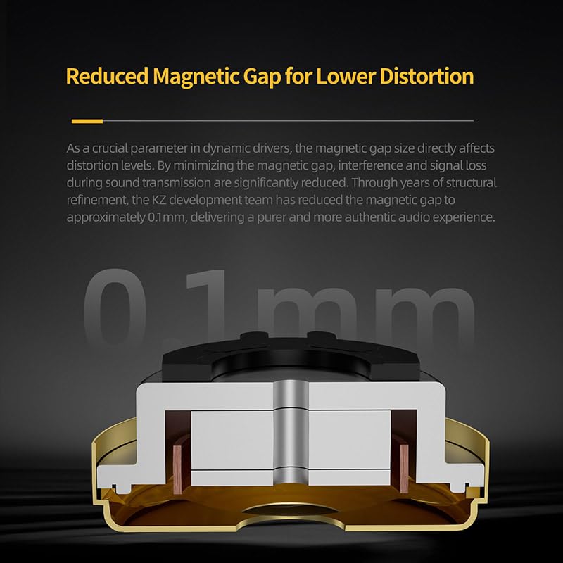 KZ ZVX Pro Dynamic In-Ear Earphones with Internal Magnetic Dynamic Unit, In-Ear Type, HIFI Sound Quality, Magnetic Dynamic Driver, Expertly Tuned
