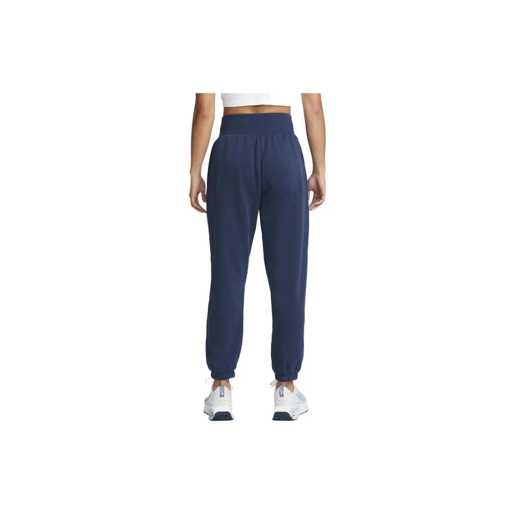 Nike Solid Color Casual Logo Print Cuffed Sweatpants Women Bottoms Navy-Blue DZ4629-410