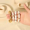 French Vintage Steel Open Cuff Bracelet With 18k Gold Plating And Diamond Accents For Fashion Jewelry Enthusiasts