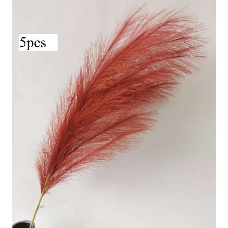 5pcs Extra Large Pampas Grass Stem 120cm Artificial Silk Flower Fluffy Faux Reed Boho Home Wedding Decoration