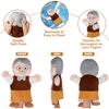 6 Pieces Hand Puppet Set 11.8 Inch Family Members Puppets Soft Plush Hand Puppets Mother, Father, Son, Daughter and Grandparents for Storytelling,