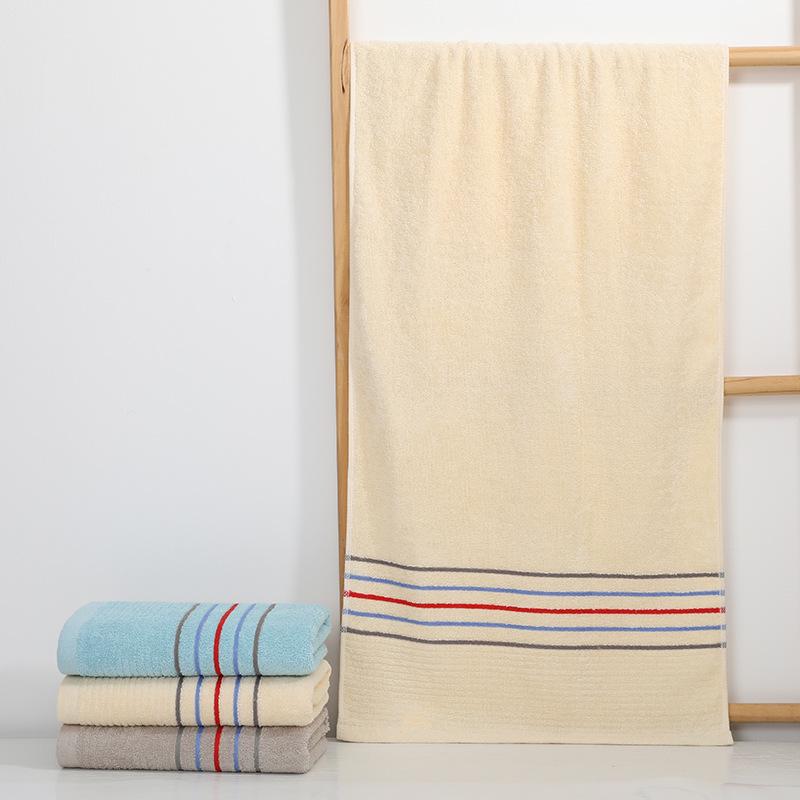Thickened Absorbent Bath Towel - Large Pure Cotton & Polyester Blend, 90x40 cm, Suitable for Adult Face and Household Use