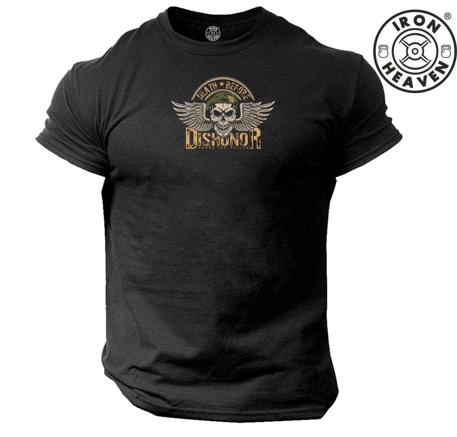Death Before Dishonor T Shirt Gym Clothing Bodybuilding Training Workout MMA Top S