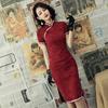 Modern Cheongsam Women Short Lace Qipao Chinese Dress Qi Pao Party Vintage Elegant Dress Improve