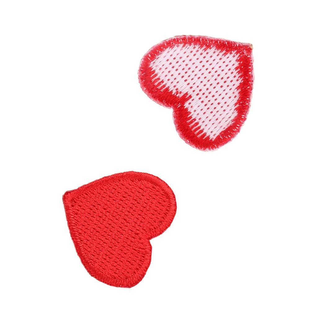 Patch Red Heart Shape Clothing Accessories Apparel Applique Patch Sticker Clothes Patch Patches