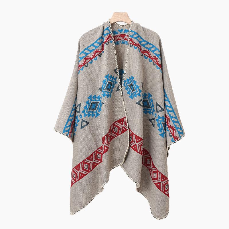 Men's Knitted Open Front Shawl Wrap Soft Vintage Poncho Cape Casual Oversized Shawls Cardigan Poncho Scarf Blanket  Lightweight Shawl Scarf for Men