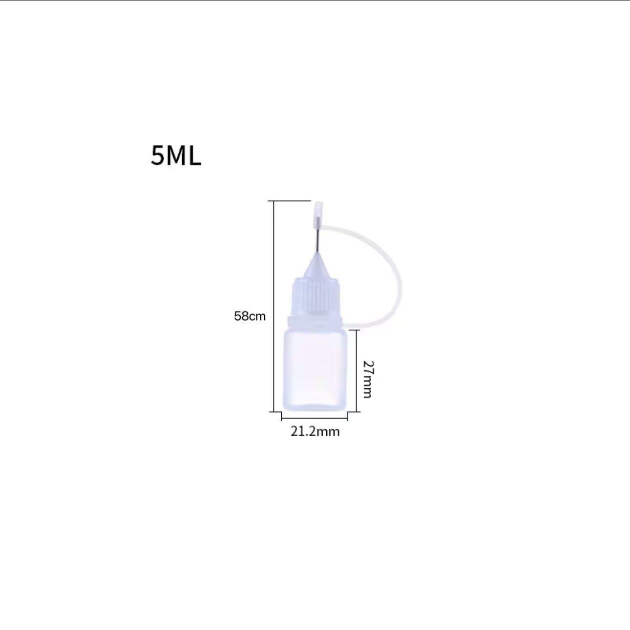 

Пластиковая бутылка-держатель с отверстием под ПЭ для нанесения эфирных масел, красок и игл 5 ml