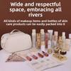 French Charm Multilayer Makeup Bag With Waterproof Pu Material For Travel And Daily Use