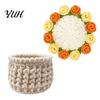 Botanical Room Decoration Crochet Flower Bouquet Coaster, Handmade Knit Rose Mug Mat Transforms Into Bouquet, 2-in-1 Floral Table Decor for