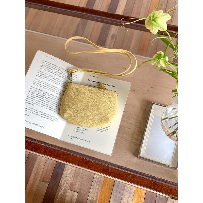 Hals-Wechselbeutel einfarbig Nischendesign Lippenstift Schlüsseltasche modisch vielseitig weiches Leder Mini kleine Tasche Frauen