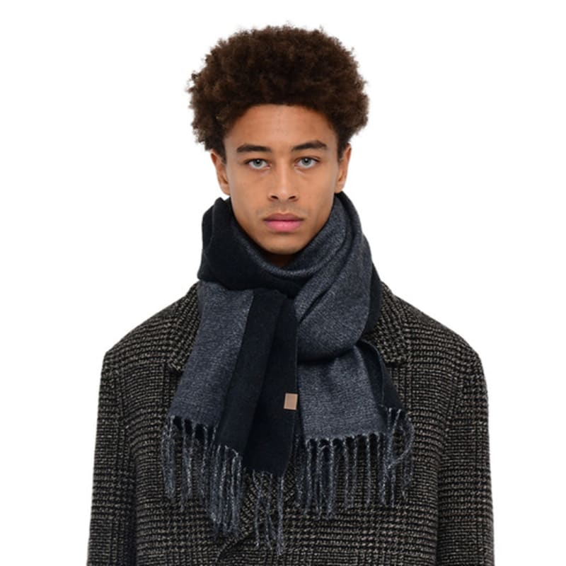 Fular reversibil Velsey Classic [NEGRU GRI]