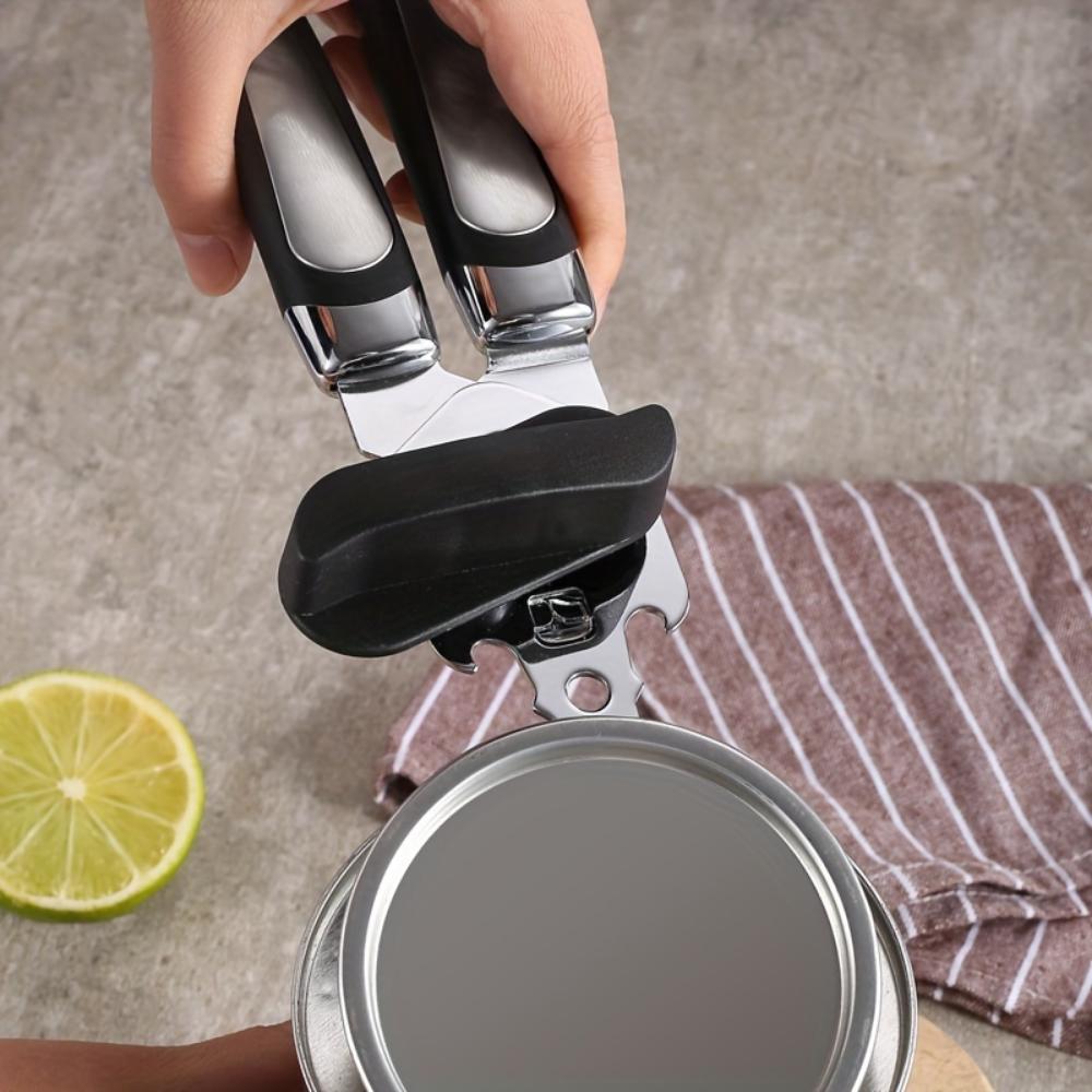 Dosenöffner aus Edelstahl – leicht zu greifender Griff, vielseitiger manueller Flaschenöffner für ältere Menschen und schwache Hände, Küchengerät für Familien und Wohnheime