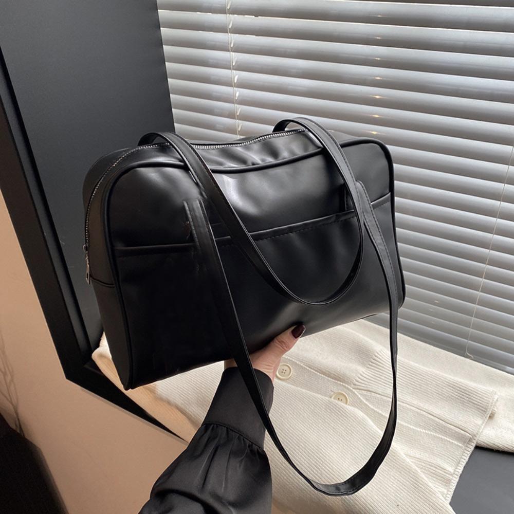 Large Capacity Crossbody Bags Tote Bag Vintage PU Leather Shoulder Bag