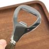 Portable Wooden Handle Stainless Steel Handheld Beer Bottle Opener Wine Opener Bar