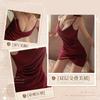 Sex underwear nightclub new v-neck low-cut cross-fit hip-wrapped sexy dress passion robe pure desire style